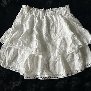 White Ruffled Skirt